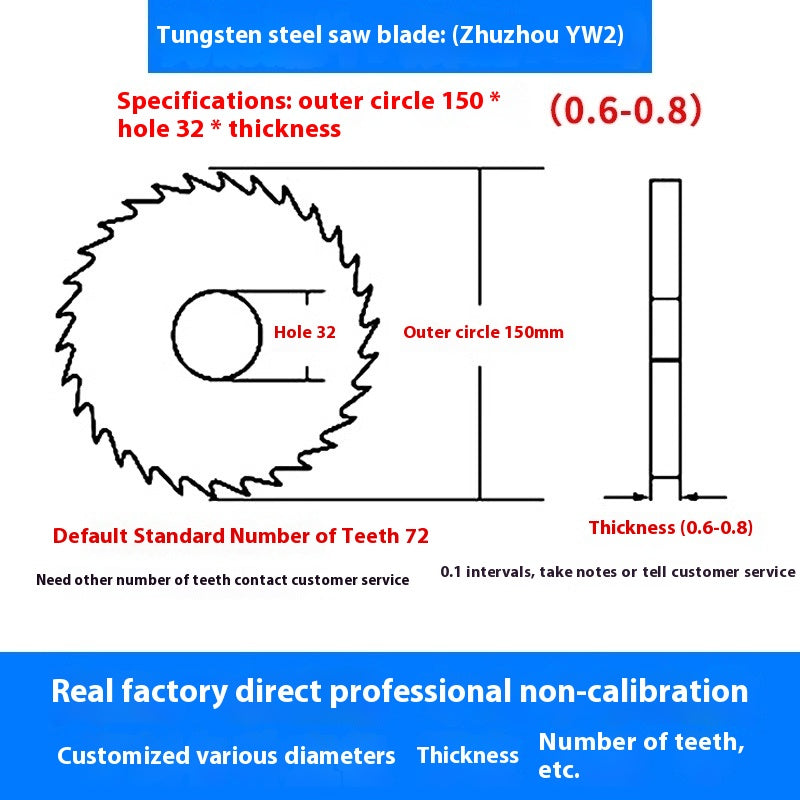 1143-Tungsten steel saw blade milling cutter ebony circular saw blade integral tungsten carbide saw blade outer diameter 20/30/40/60/80/100 Shandong Denso Pricision Tools Co.,Ltd.
